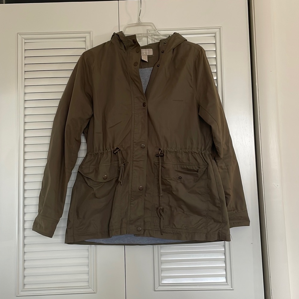Dark green light utility jacket